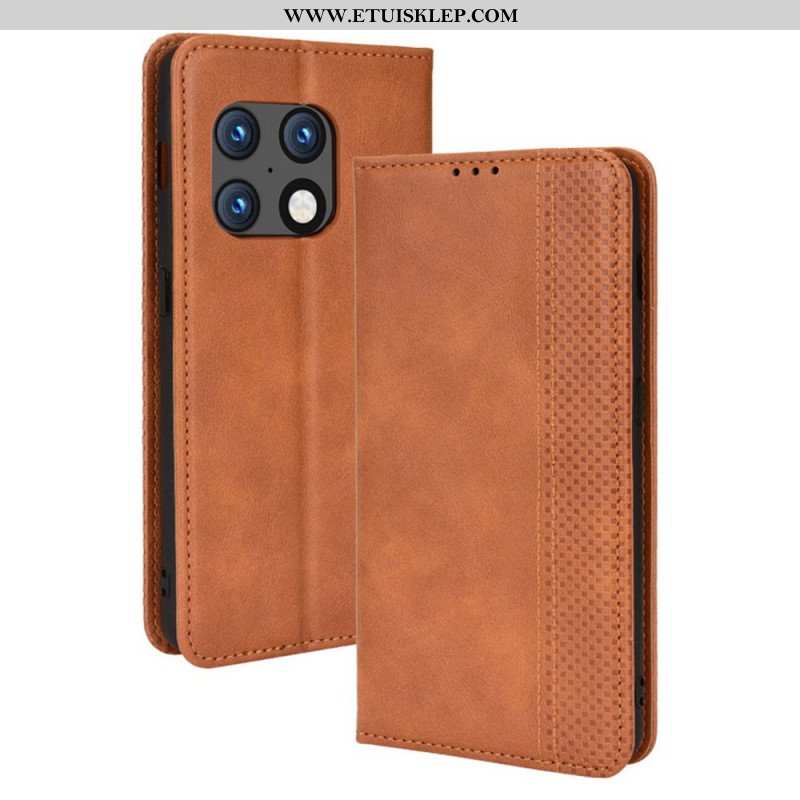 Etui Na Telefon do OnePlus 10 Pro 5G Etui Folio Stylizowany Efekt Skóry W Stylu Vintage